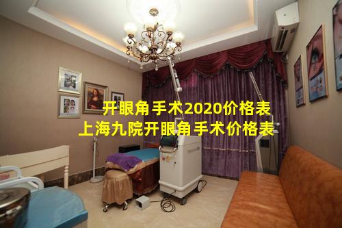 开眼角手术2020价格表 上海九院开眼角手术价格表